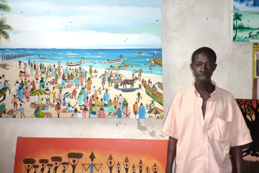 Artist in Mbour, Senegal — Artist portraits, photograph by Esther Piaskowski
